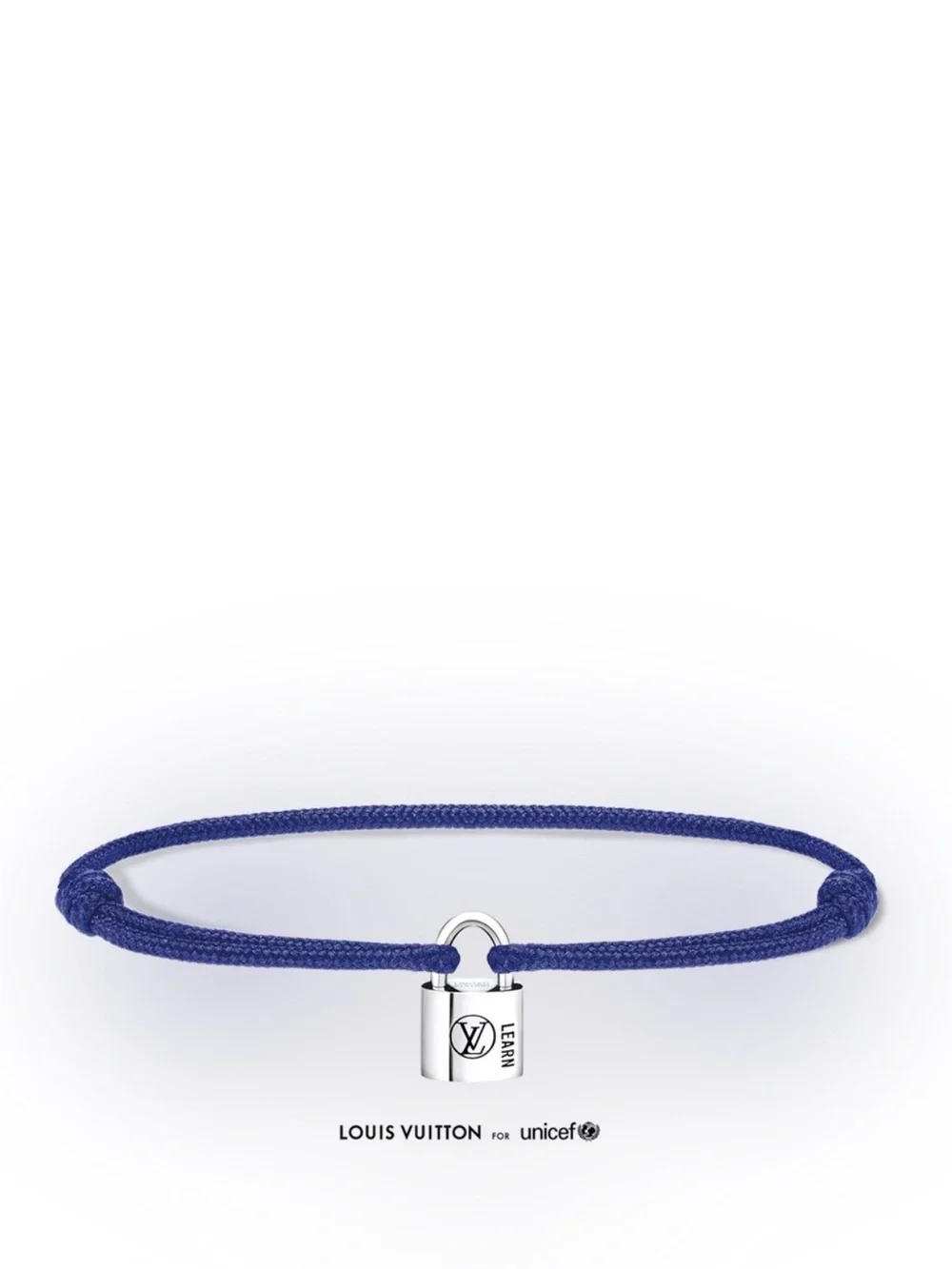 Louis Vuitton X UNICEF 925 Sterling Silver Lockit Bracelet